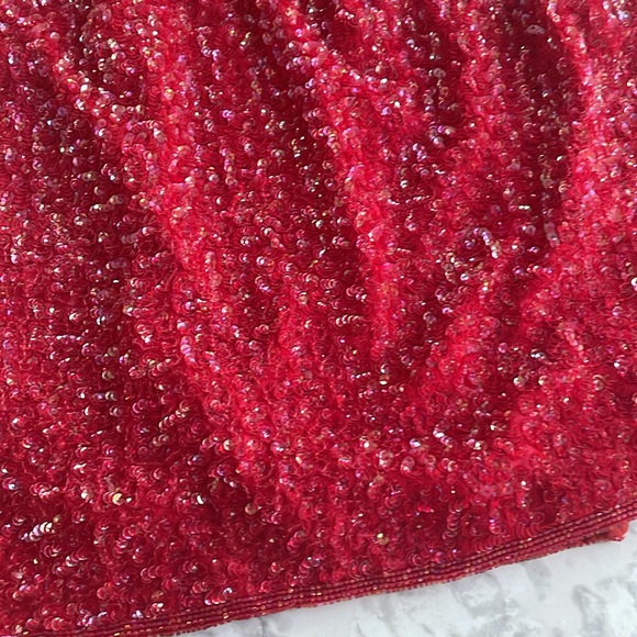 VGT 60’s SYLVIA ANN sequin cherry red dress size large - Picture 15 of 15